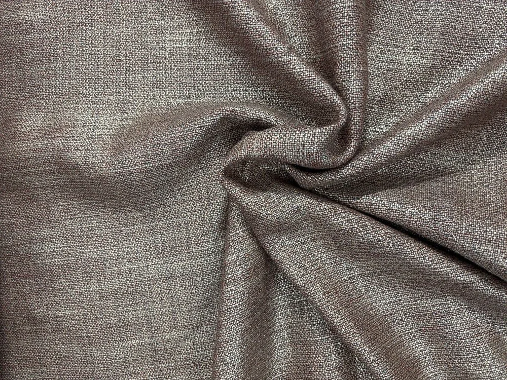 METAPHORES 5 Yards Luxury Taupe Bronze Woven Upholstery Fabric 55” Wool & Linen